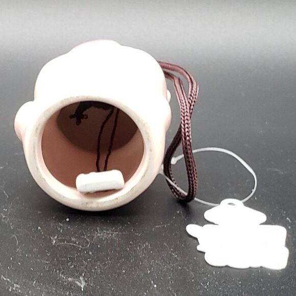 Green Earth Baby Bells Decorative Porcelain Pink Pig Hanging Bell Figurine (#1) - Picture 6 of 15